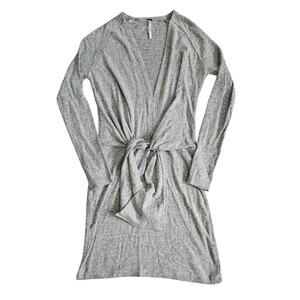 Free People Gray Tie Front Tunic Top - Size XS